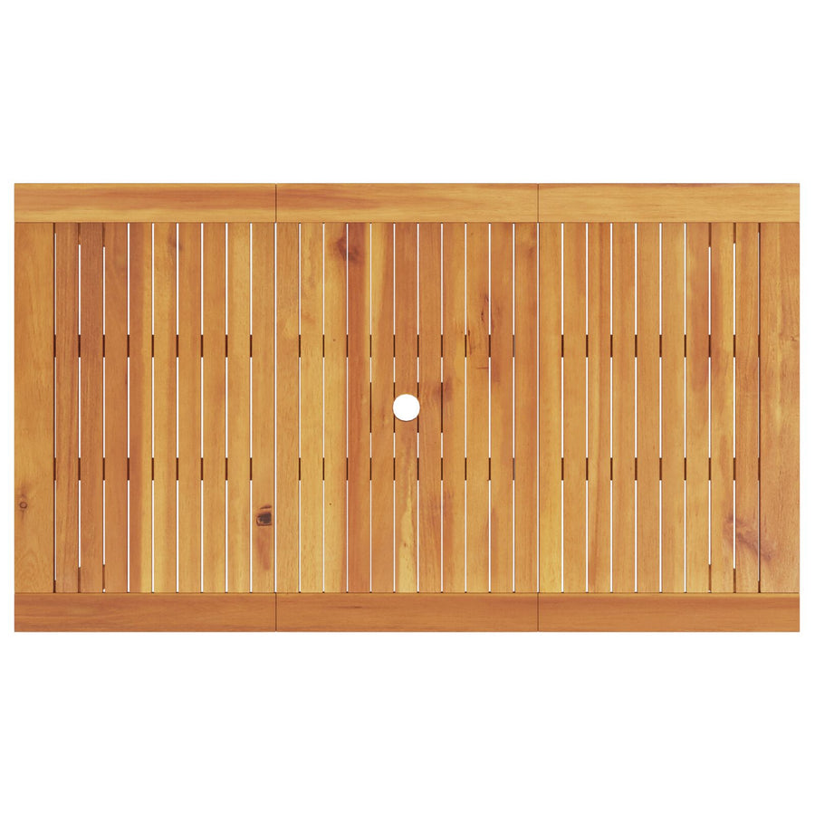 7-Delige Tuin Eetset Van Massief Acaciahout 6-Persoons 140 cm tafel lengte