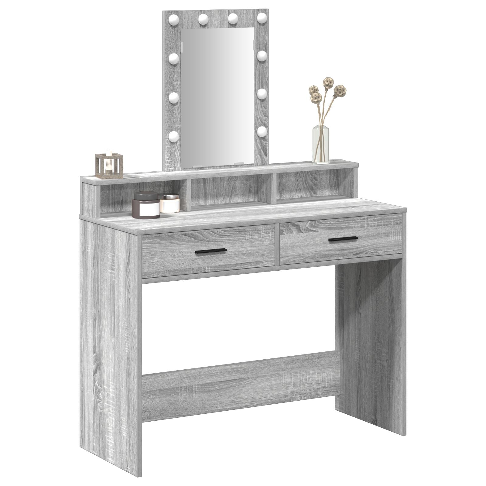 Kaptafel Met Led-Verlichting Grijs sonoma 100 x 41 x 140 cm