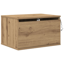 Nachtkastje Met Led Muurmontage 50X36X30 Cm 1 Artisan eiken