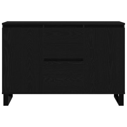 Dressoir Zwart Eiken 104X35X70 Cm Gelaagd Hout