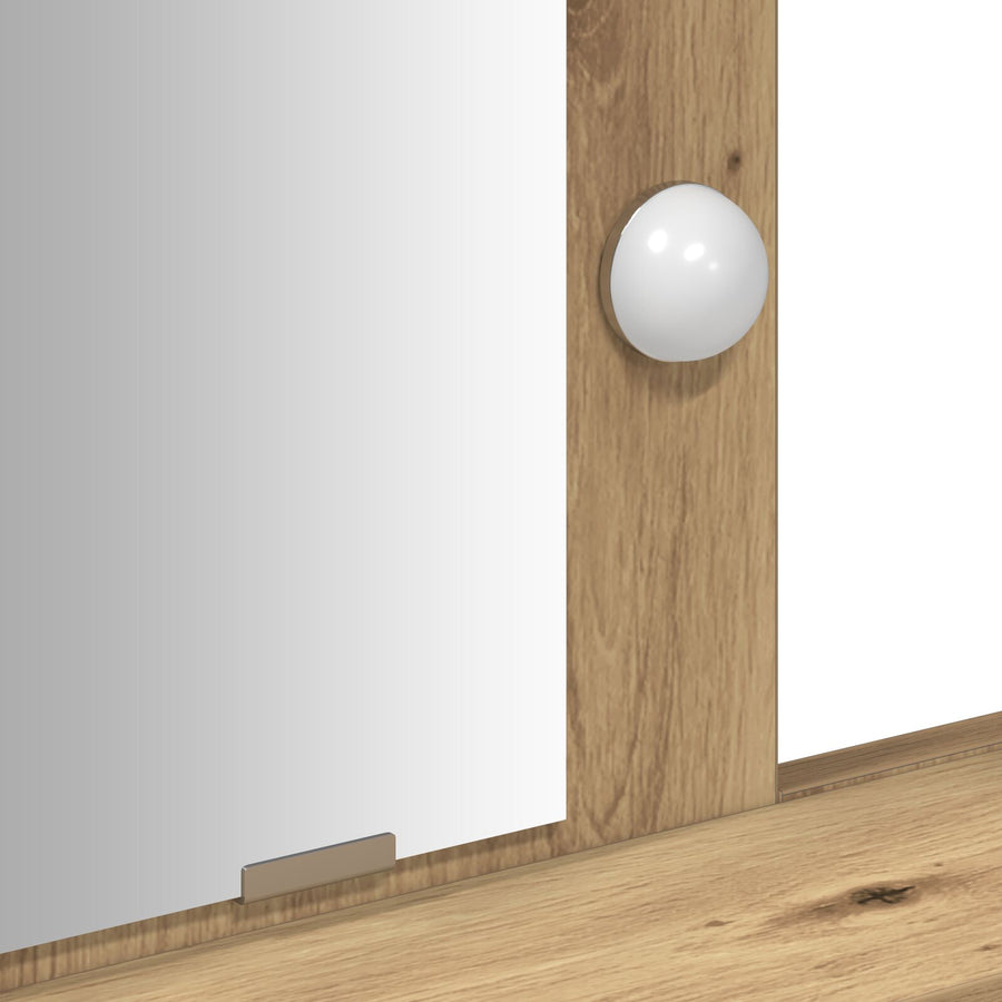 Kaptafel Met Led-Verlichting Artisan eiken 79 x 41 x 140 cm