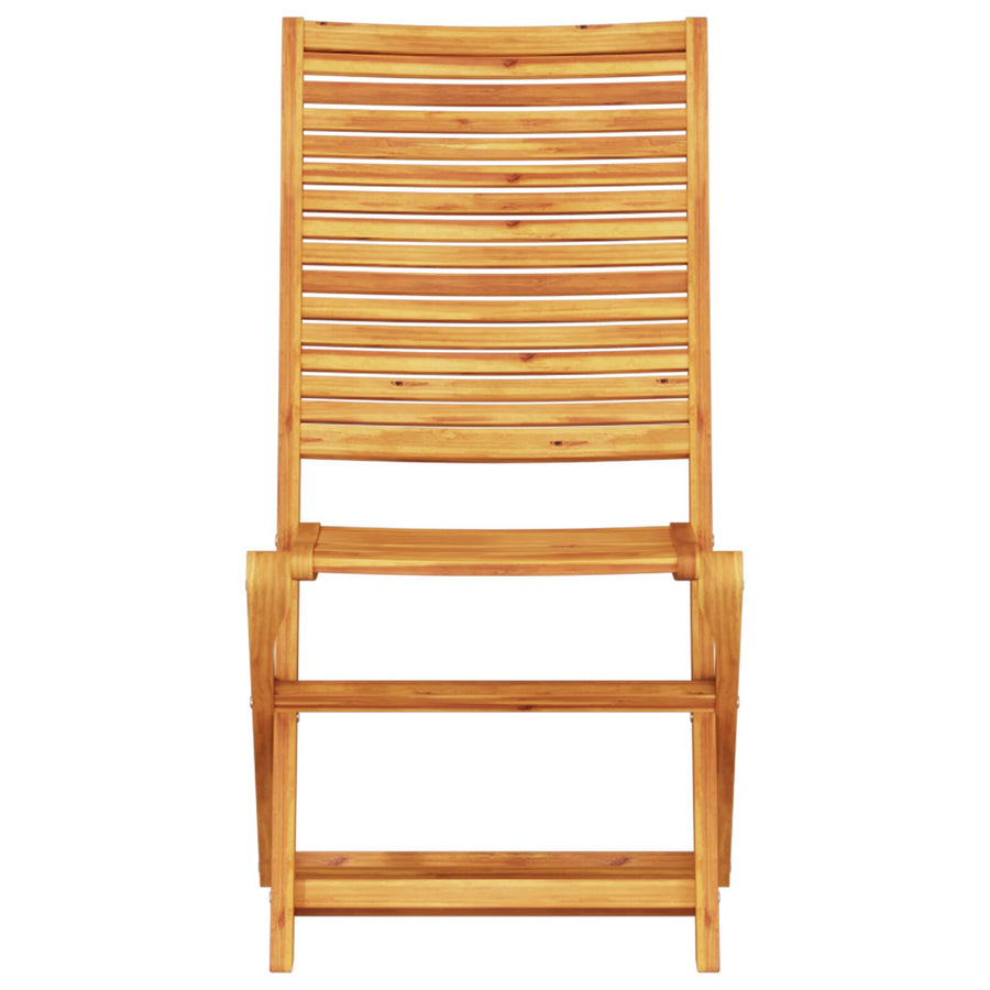 3-Delige Opvouwbare Bistroset Van Massief Acaciahout 60 cm tafel diameter 2 stoelen + ronde tafel
