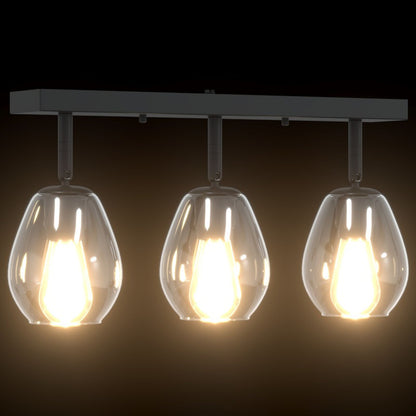 Plafondlamp Met Verstelbare Glazen Lampenkap In Antraciet, E27 3
