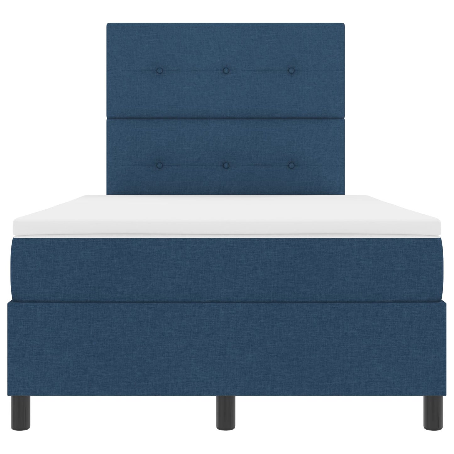 Boxspringbed Met Matras In , Klein Dubbel Stof Blauw 120 x 190 cm Knoop tufted
