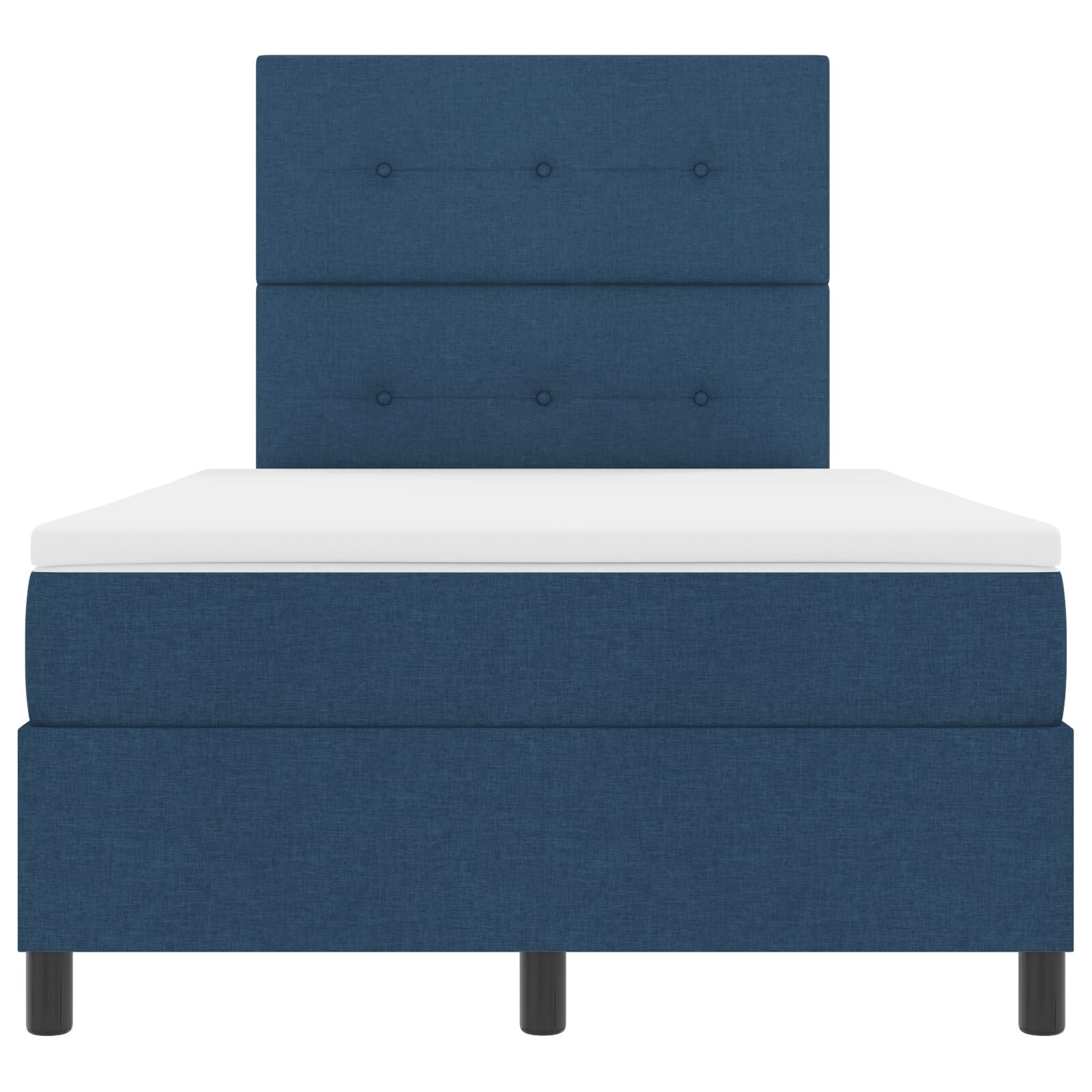 Boxspringbed Met Matras In , Klein Dubbel Stof Blauw 120 x 190 cm Knoop tufted