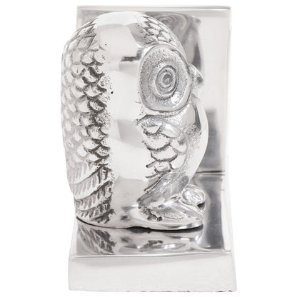 Boekensteunen 2 Stuks Zilver 7X9X11 Cm Aluminium Uil Kleine uil
