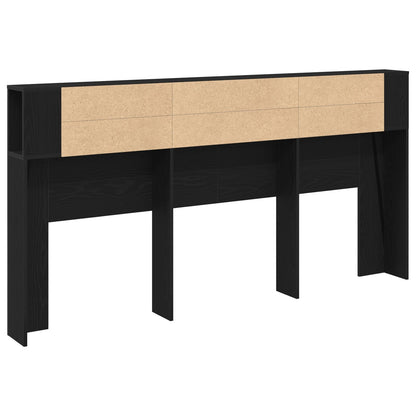 Hoofdeinde Kast 200X18,5X104,5 Cm Zwart eiken