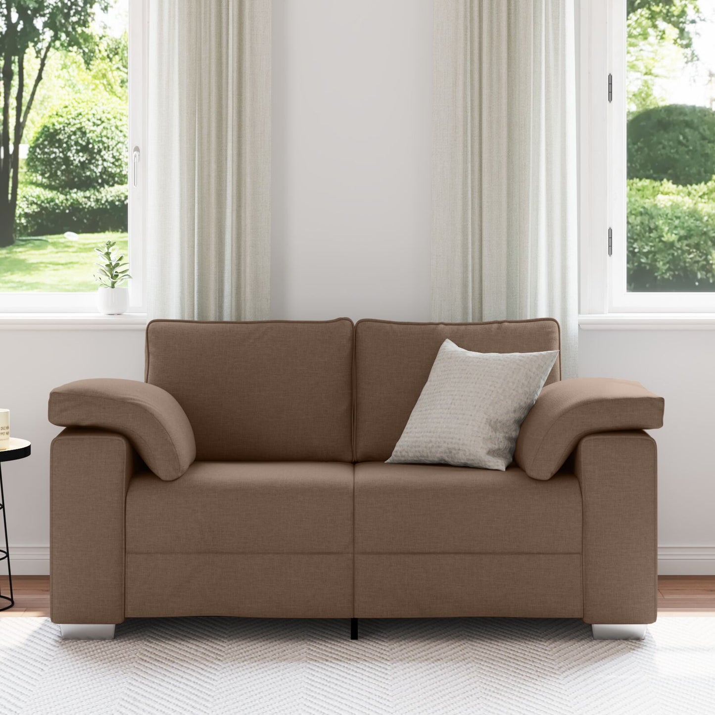 Loveseat Sofa Stof Bruin 120 cm