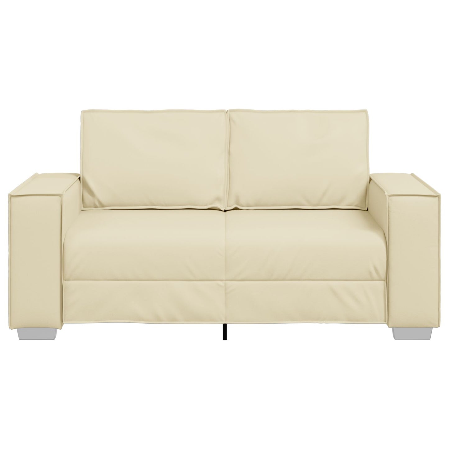 Loveseat Bank Kunstleer Crème 120 cm