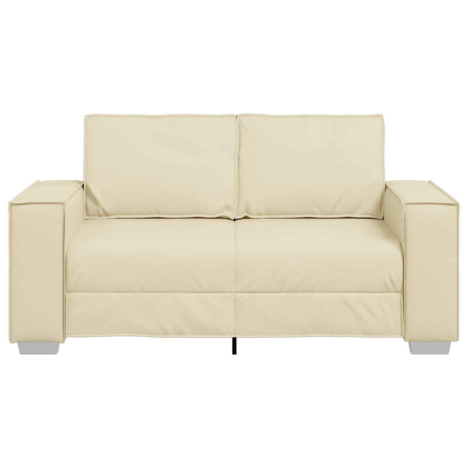 Loveseat Bank Kunstleer Crème 120 cm