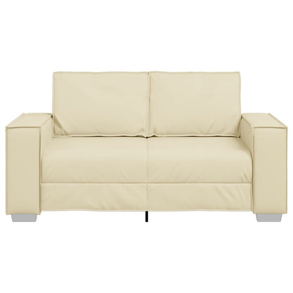 Loveseat Bank Kunstleer Crème 120 cm