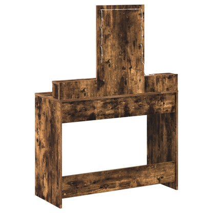 Kaptafel Met Led-Verlichting Gerookt eiken 100 x 41 x 140 cm