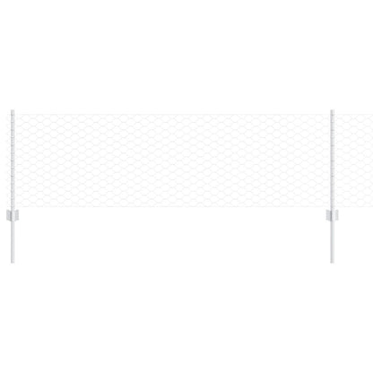 Hekpalen 11 Stuks U-Kanaal 60 Cm Gegalvaniseerd Staal,  Hexagonaal Hek 0,6X25 M Gegalvaniseerd Staal