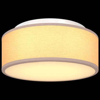 Plafondlamp Inbouw 30 Cm Stof E27 Ø30 x 13,5 cm taupe zonder stervormige lampenkap