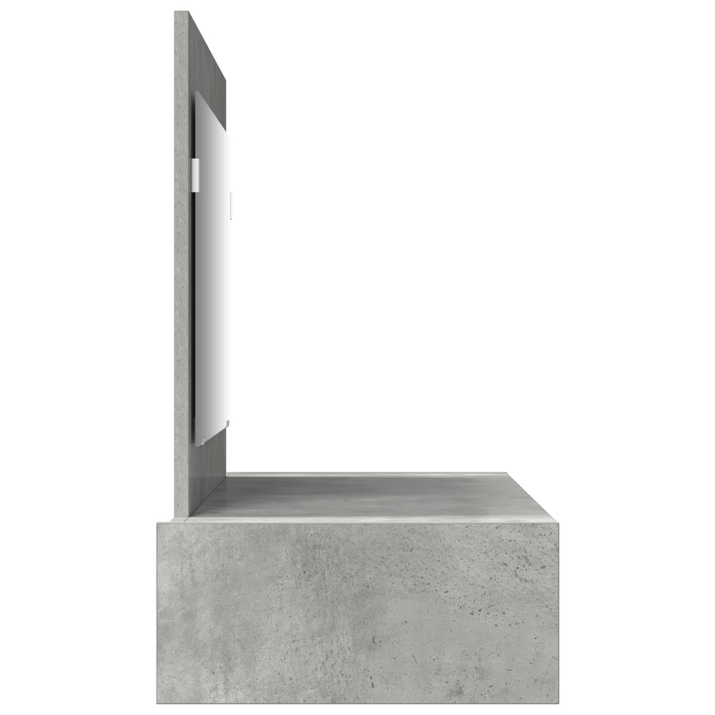 Wandgemonteerde Kaptafel 100 x 40 x 70 cm Beton grijs zonder LED