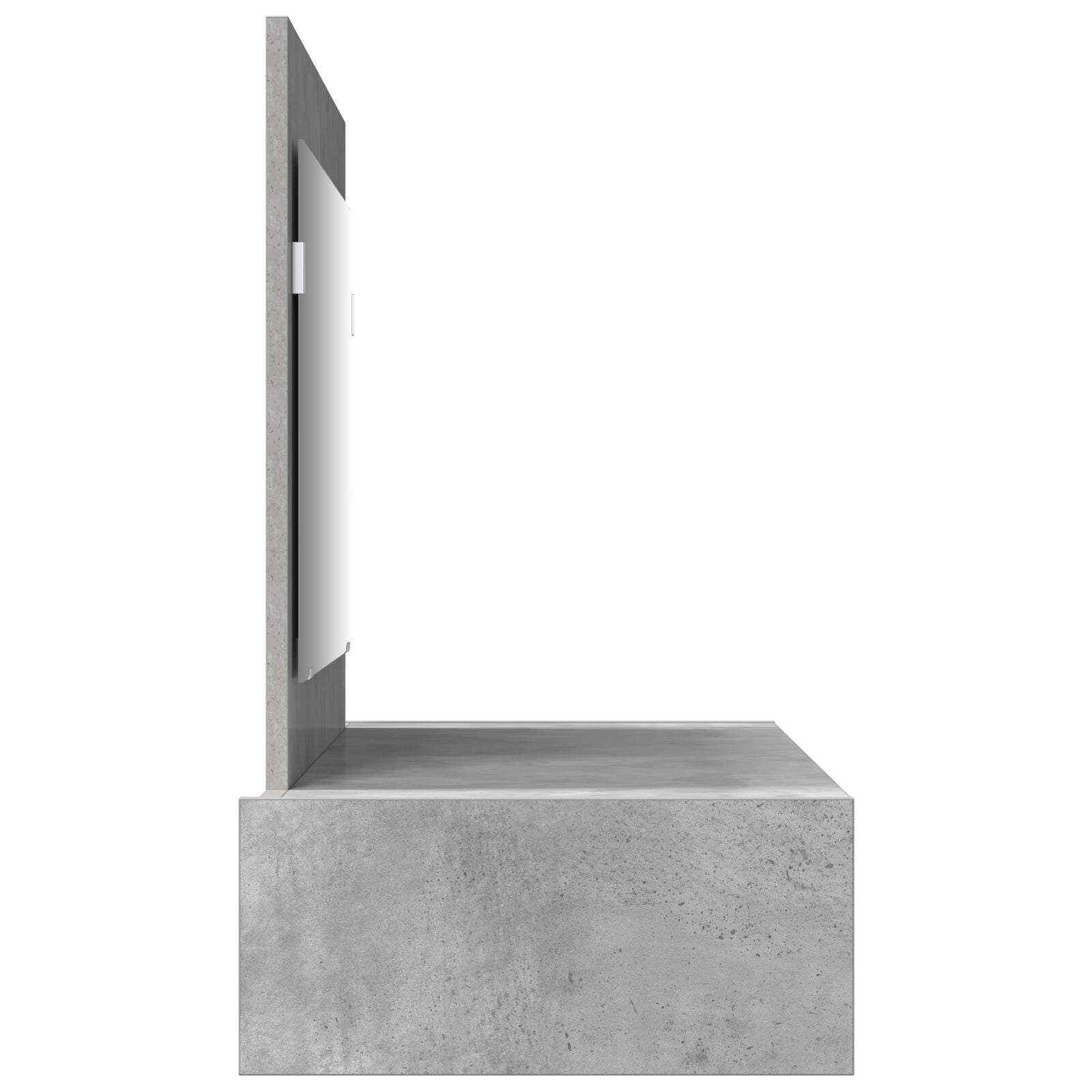 Wandgemonteerde Kaptafel 100 x 40 x 70 cm Beton grijs zonder LED