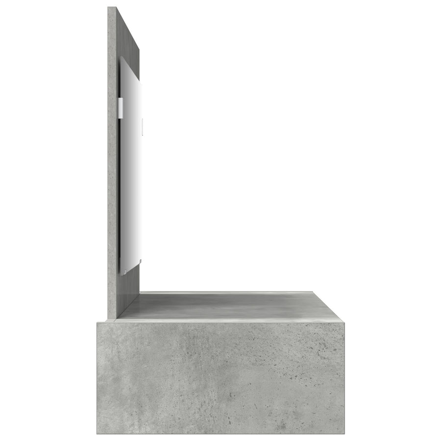 Wandgemonteerde Kaptafel 100 x 40 x 70 cm Beton grijs zonder LED