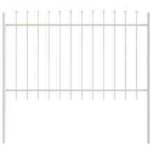 Tuinafscheiding Met Spits Top 1,7X Staal Wit 1 m 1,7 m