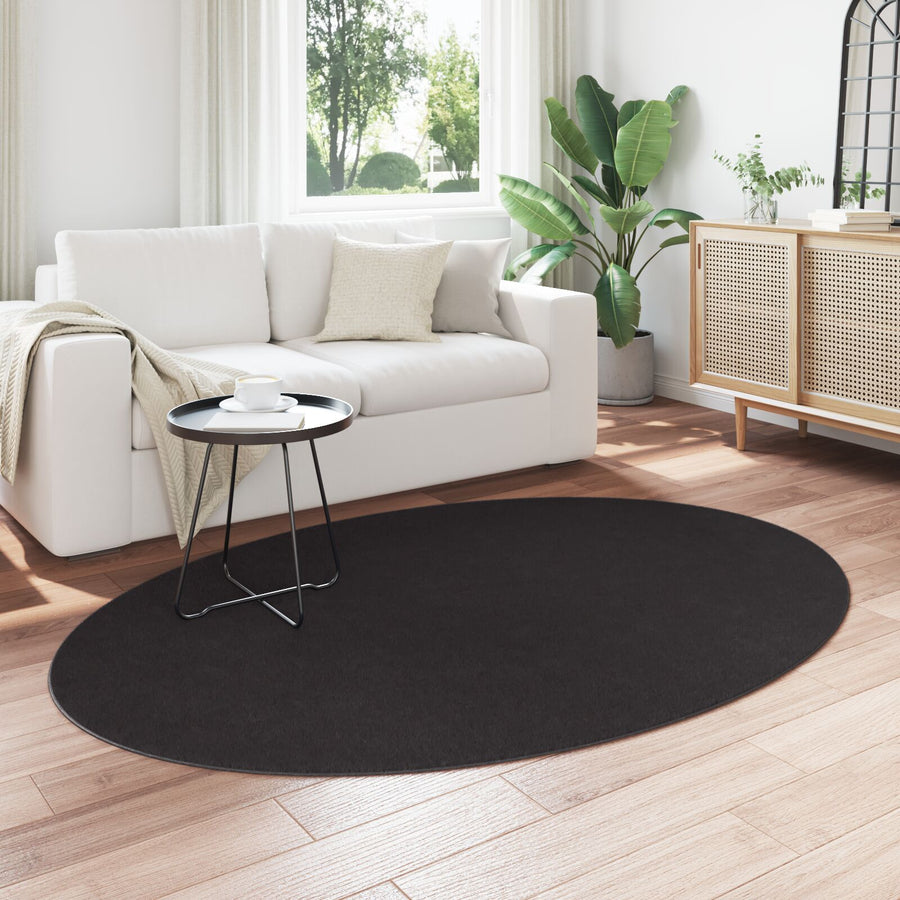Vloerkleden Polyester Antislip Vloerkleed Zwart 140 x 200 cm