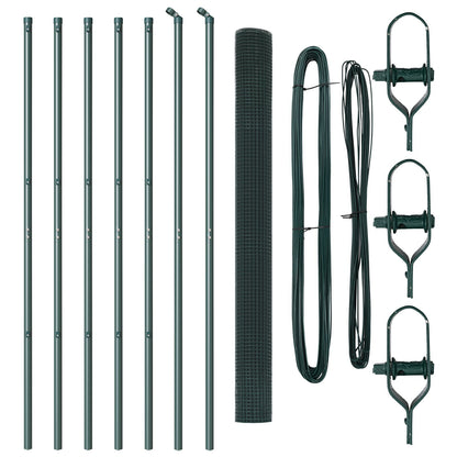 Gelaserd Draadhek Met 7 Posts Groen 1.6X10 M Staal Gegalvaniseerd Staal