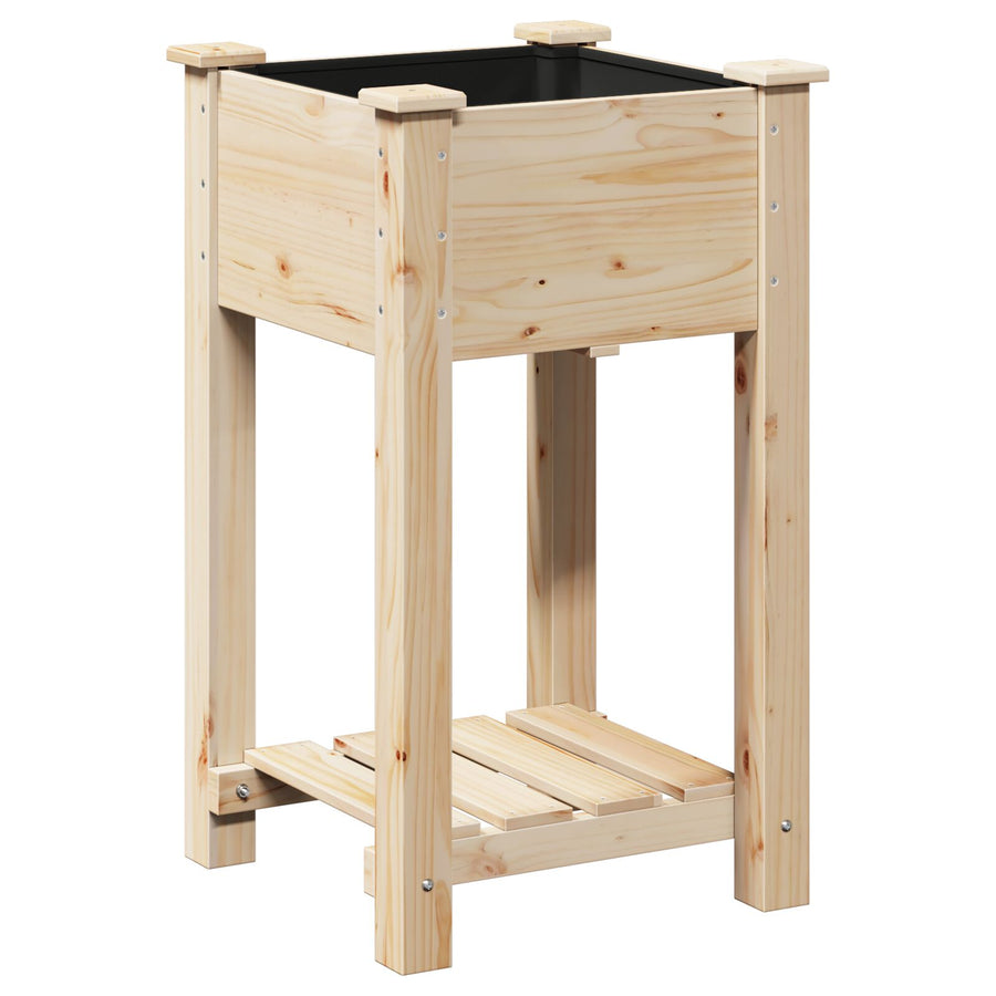 Tuinbak Met Plank 45X45X76 Cm Massief Vurenhout 45 x 45 x 76.5 cm