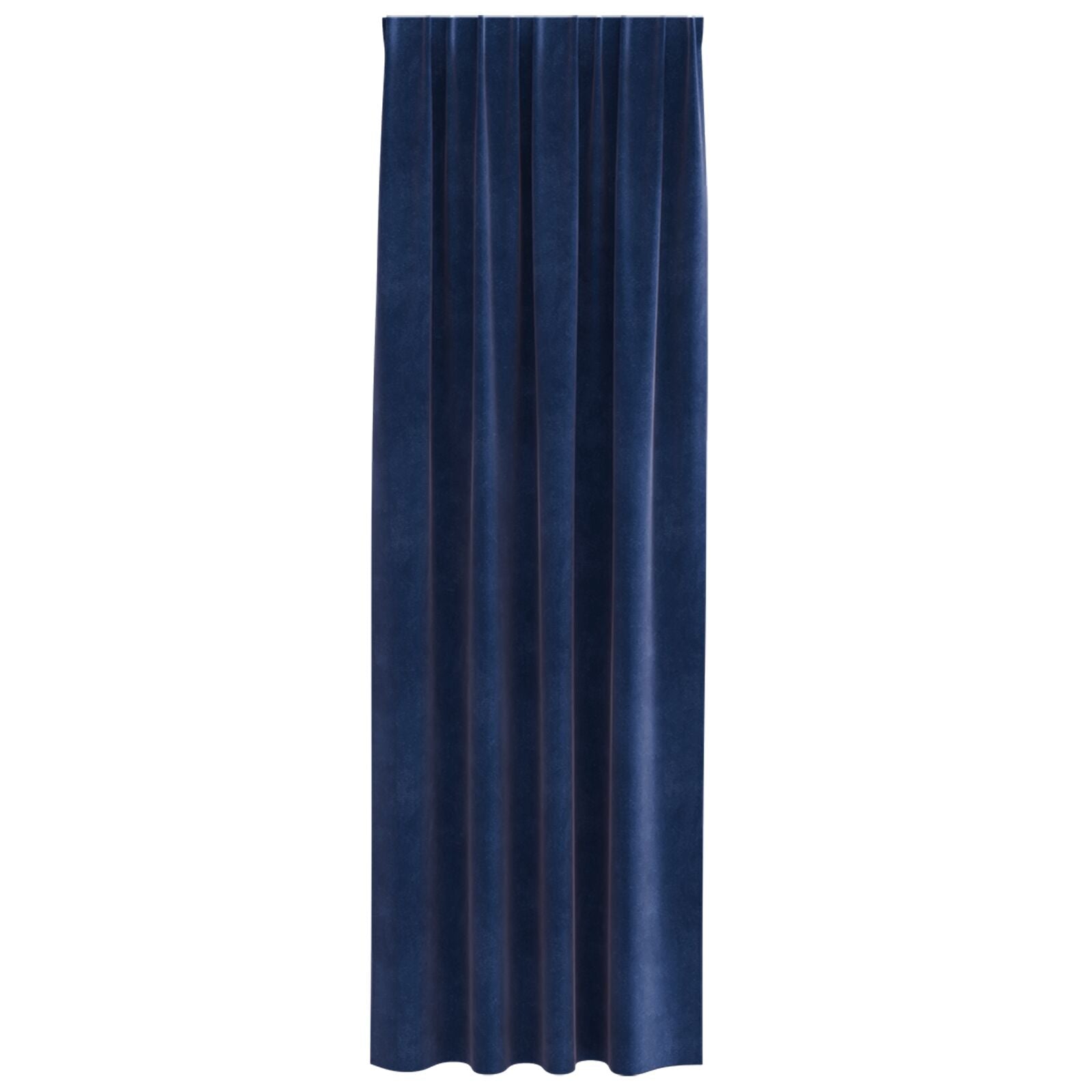 Blackout Gordijnen Met Top Tape 2 Stuks E Velours Donkerblauw 140 x 260 cm met ingezoomde tape