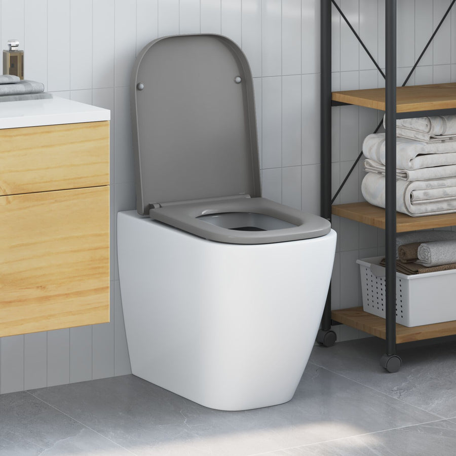 Snelle Toiletbril Met Soft Close Duroplast Grijs