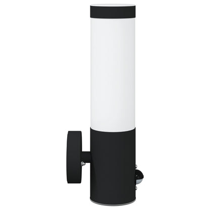 Buitengevelverlichting Rvs Ip44 1 Zwart met sensor