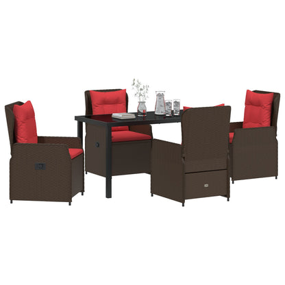 5 Persoons Tuinset Bruin Poly Rattan