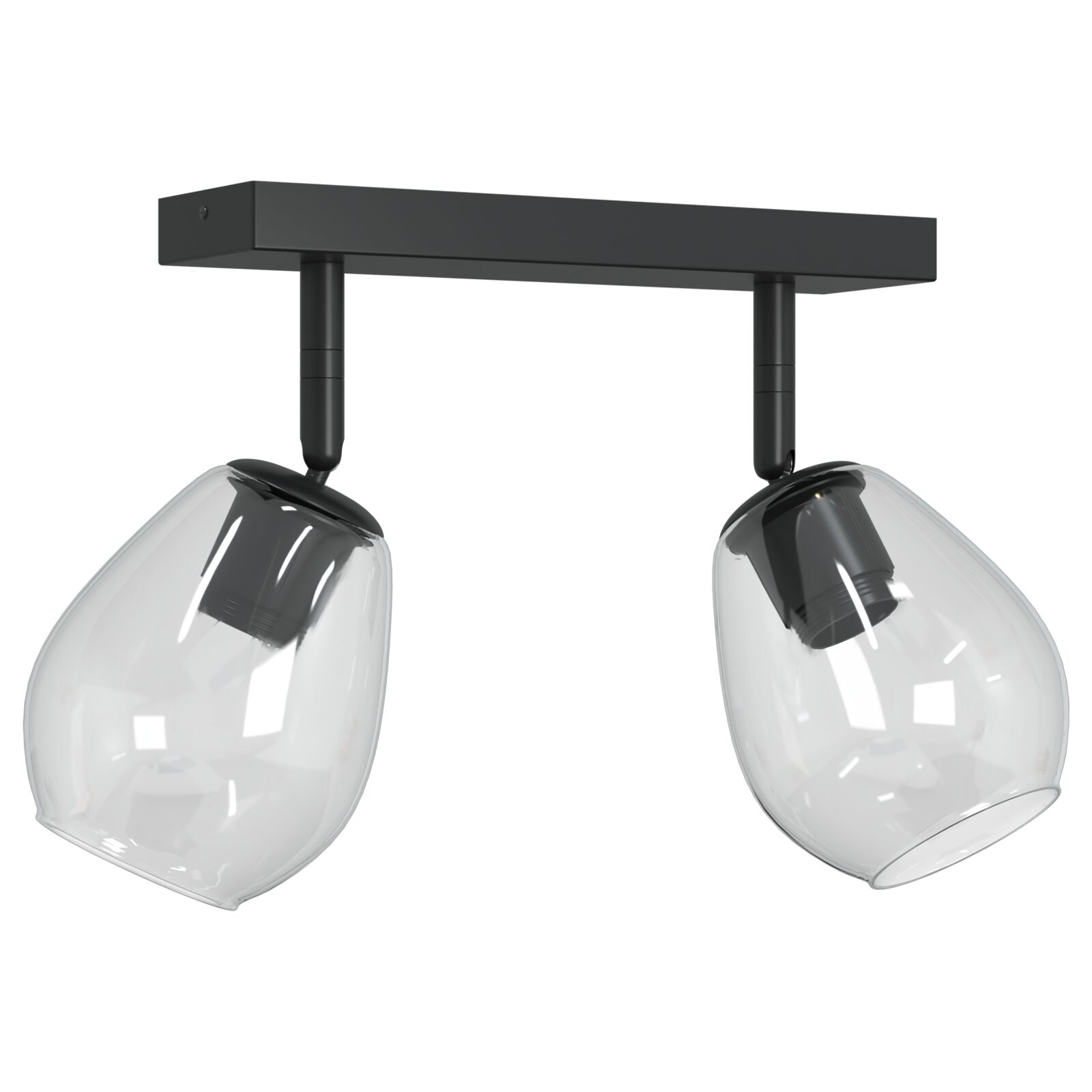 Plafondlamp Met Verstelbare Glazen Kap 2