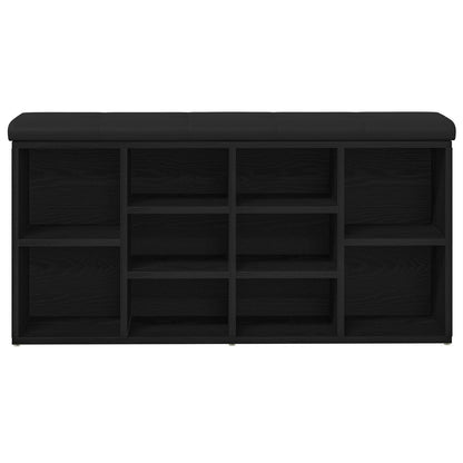 Opbergbank 100X30X48 Cm Engineered Wood 102 x 32 x 48 cm Zwart eiken