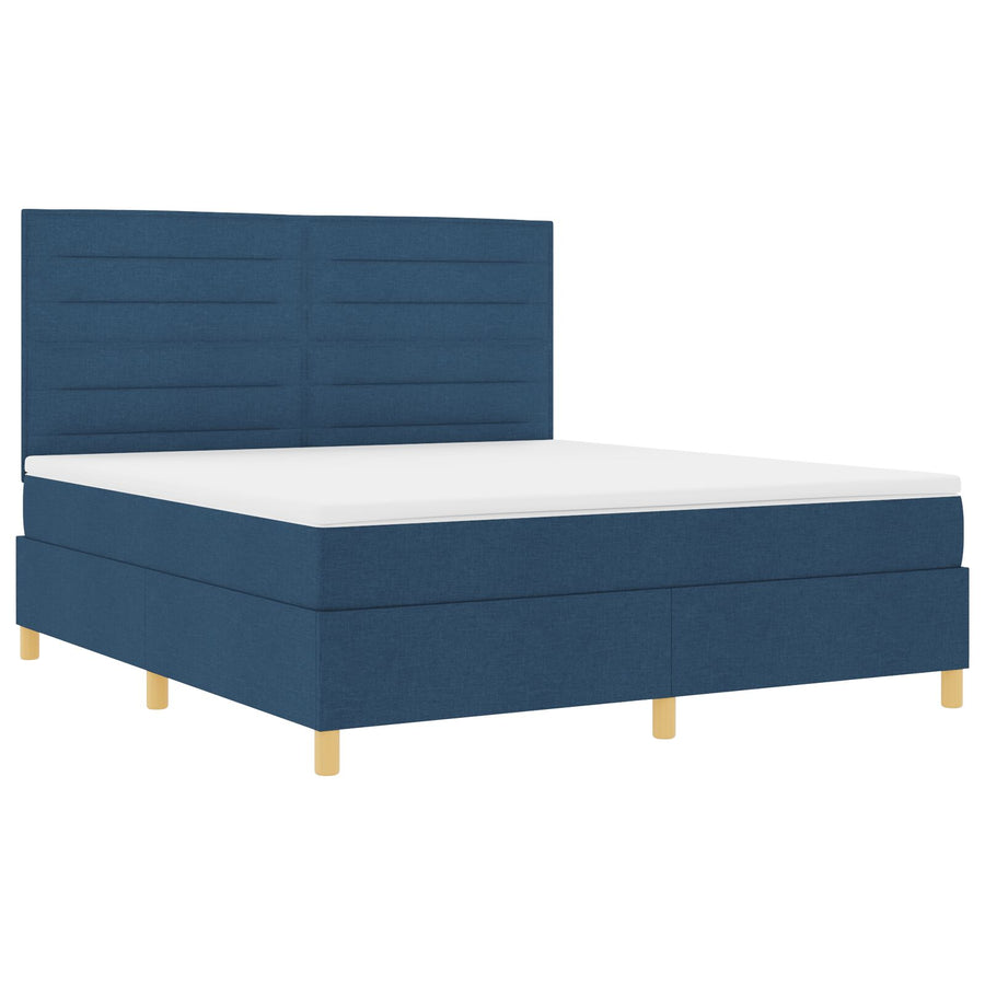 Boxspringbed Met Matras Blauw Super King Stof Blauw