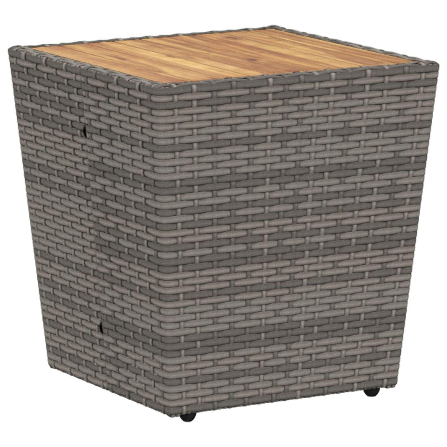 3-Delige Tuin Bistroset Met Kussens Grijs Poly Rattan