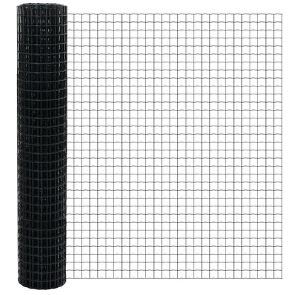 Euro Fence Met 10 U-Posten Grijs 1.6X10 M Staal