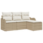 Tuinset poly rattan 4-delig beige