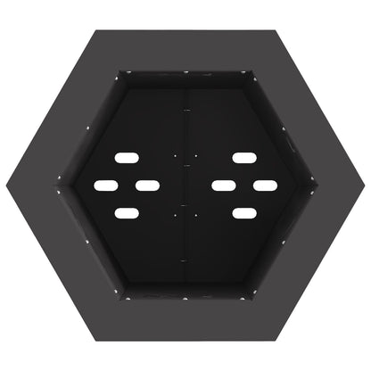 Rookloos Vuurkorf Hexagonaal Zwart Staal 38 x 38 x 51 cm Koudgewalst staal/Zwart