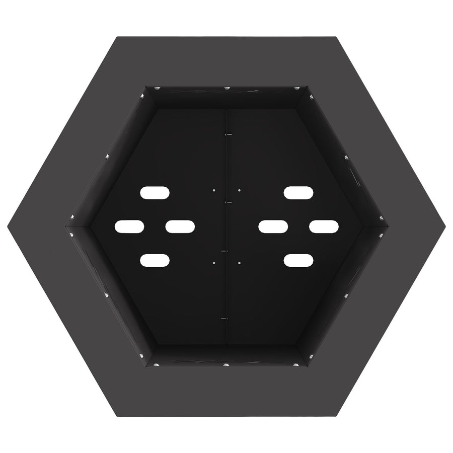 Rookloos Vuurkorf Hexagonaal Zwart Staal 38 x 38 x 51 cm Koudgewalst staal/Zwart
