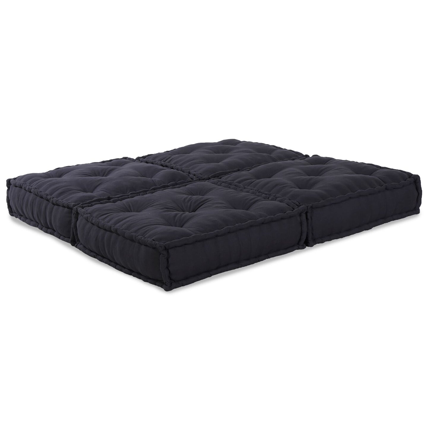 Modulaire Poefjes 2 Stuks Antraciet Stof Anthraciet 70 x 70 x 36 cm 2x lounge