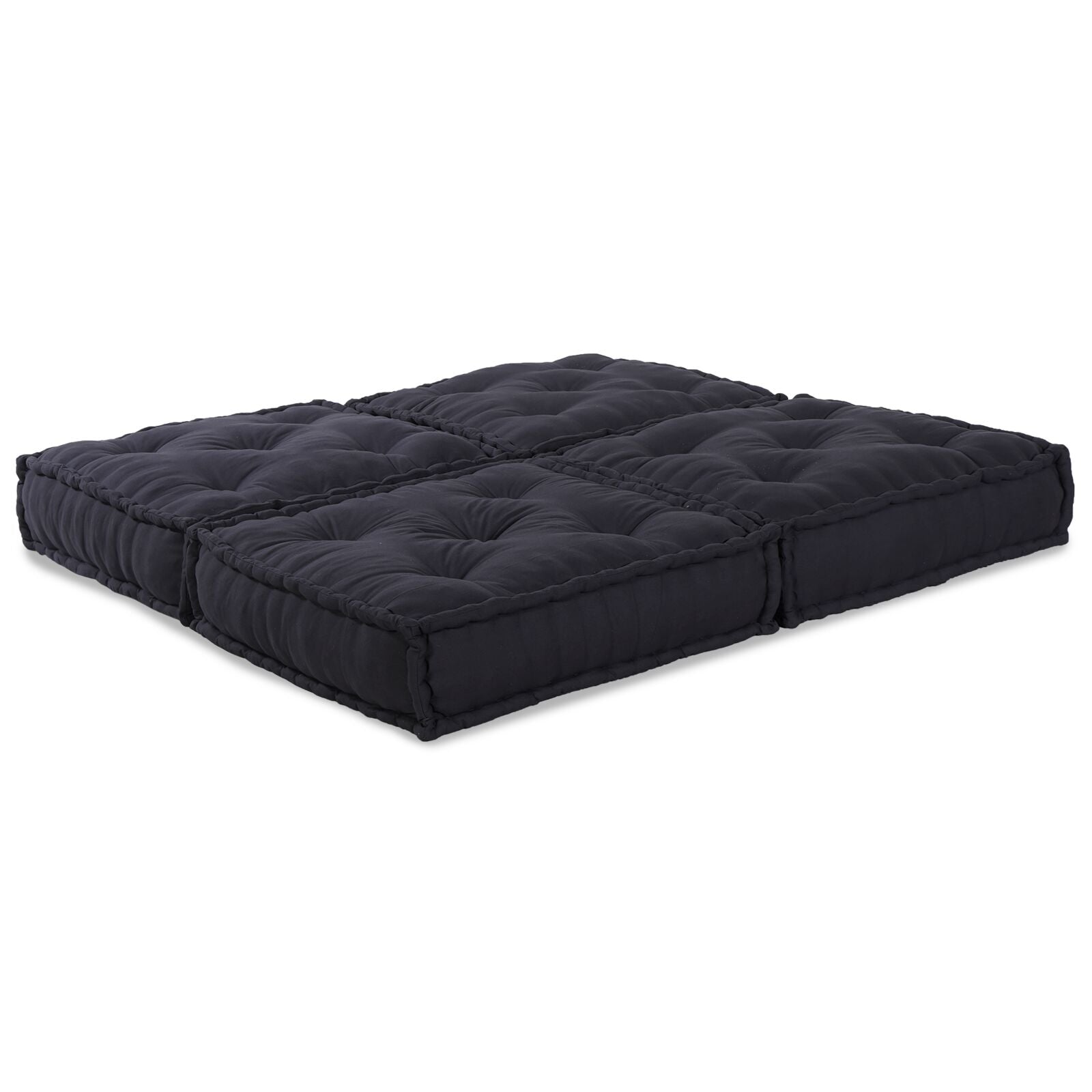 Modulaire Poefjes 2 Stuks Antraciet Stof Anthraciet 70 x 70 x 36 cm 2x lounge