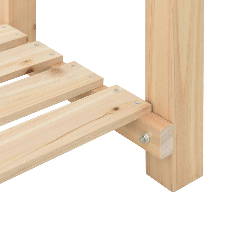 Tuinbak Met Plank 45X45X76 Cm Massief Vurenhout 45 x 45 x 76.5 cm