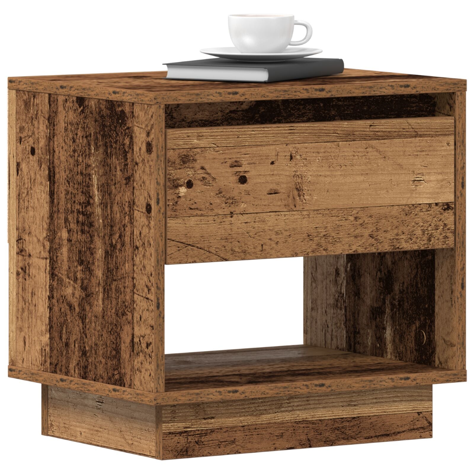 Nachtkastje Oud Hout 45X34X44 Cm Engineered Wood