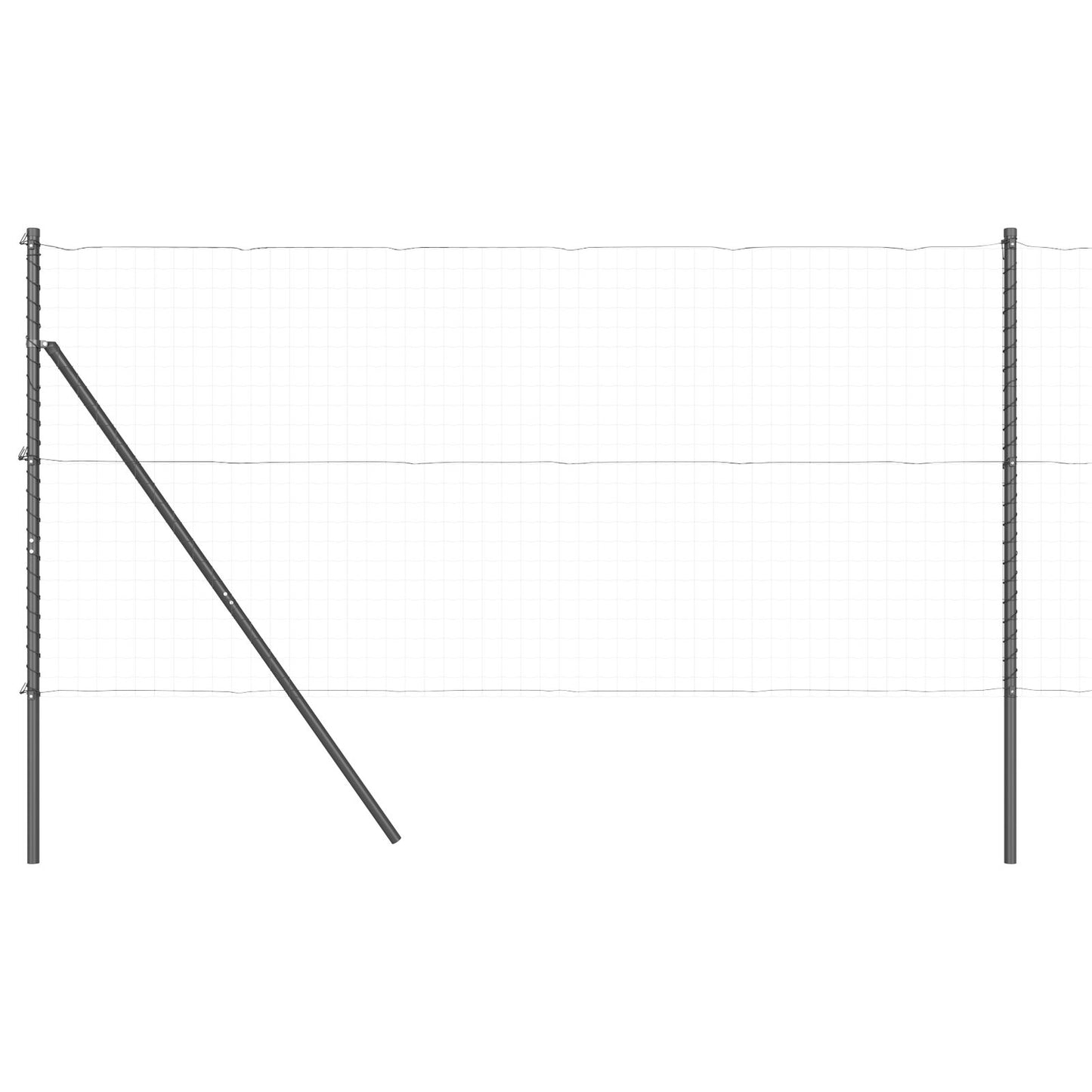 Hekpalen 26 Stuks Ø32 Mm Gegalvaniseerd Staal Grijs 150 cm 26x paal