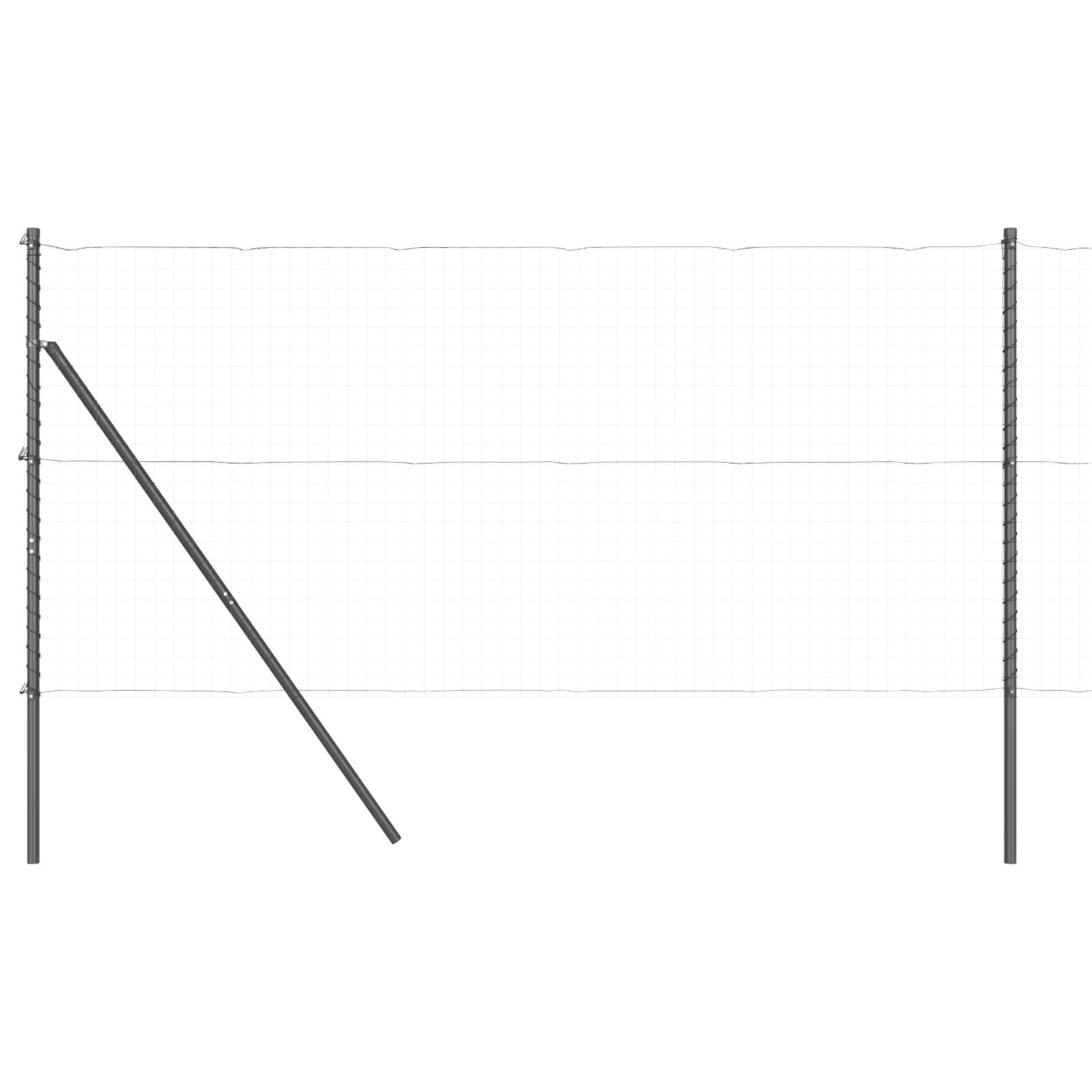 Hekpalen 26 Stuks Ø32 Mm Gegalvaniseerd Staal Grijs 150 cm 26x paal