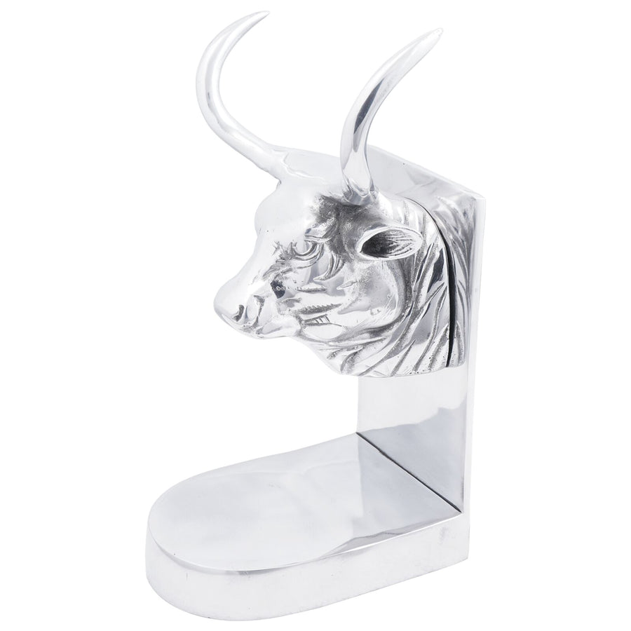 Boekensteunen 2 Stuks Zilver 17X15X27 Cm Aluminium Bull Stier