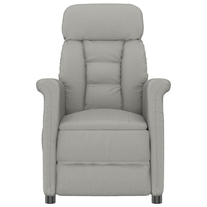 Massagestoel Lichtgrijze Microvezel Lichtgrijs