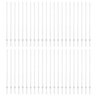 Fencing Post 44 pcs Silver 200 cm Steel