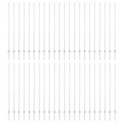 Hekpaal 200 cm staal zilver (4 stuks)