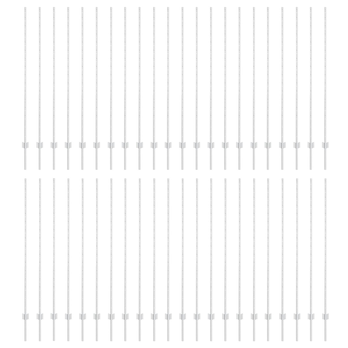 hekpalens 88 pcs U-kanaal zilver 200 cm staal