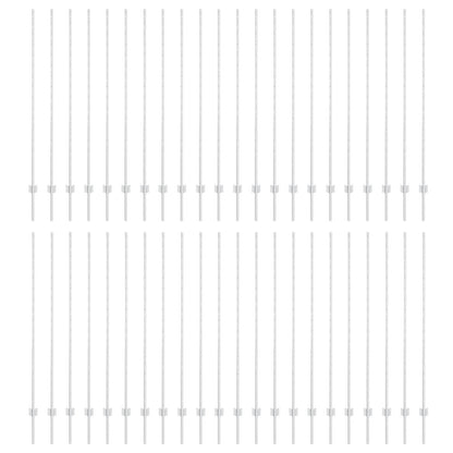 hekpalens 88 pcs U-kanaal zilver 200 cm staal