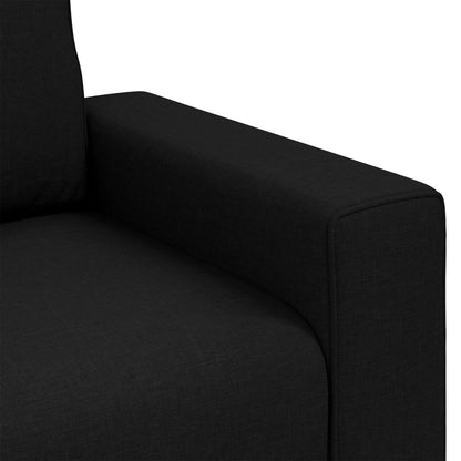 Fauteuil Stof Zwart 59 cm